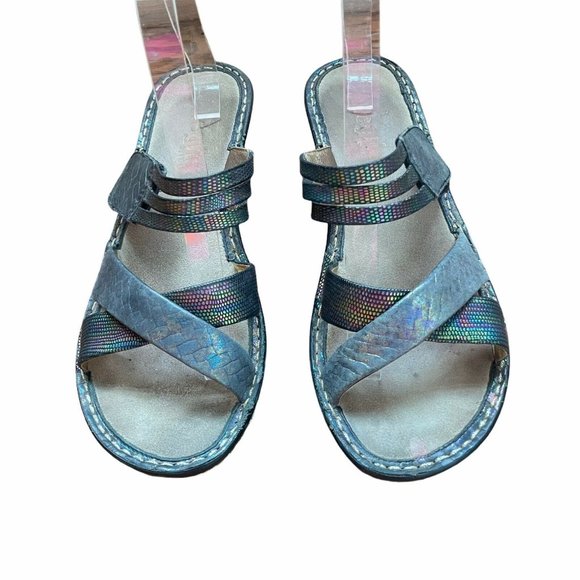 Alegria Sandals Leila Braidy  Rainbow Wedge Heel - Picture 5 of 9
